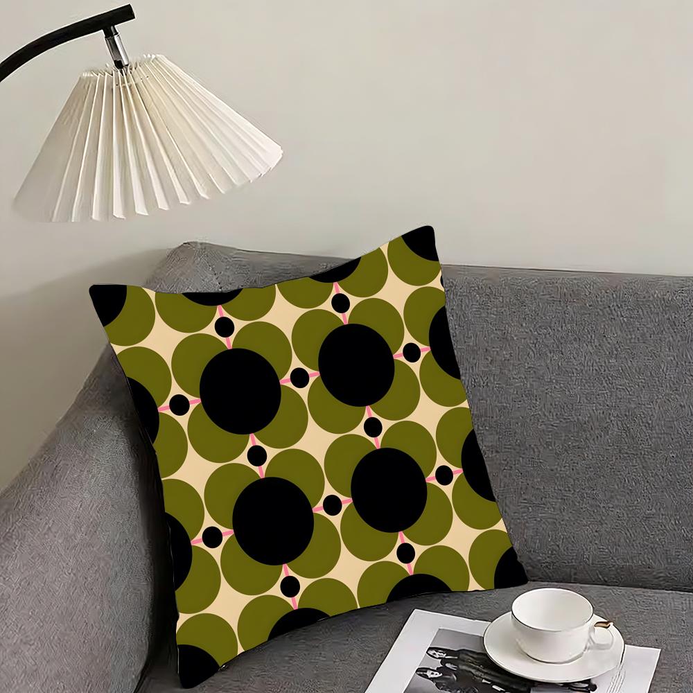 Aesthetic Art O-Orla Kiely Flower Stem Cushion Cover Reversible Plush Pillow Cover – For Car, Sofa, Bedroom, Perfect As a Gift.