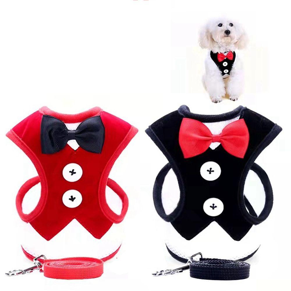 Belt Chest Strap for Small Medium Dogs Puppy Harness  Leash Cat Evening  Dress Pet Vest Dog Leads