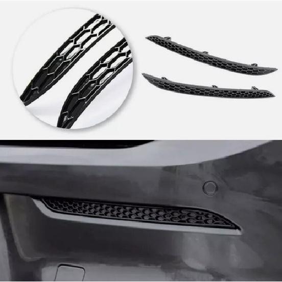 2x For   VW Golf 8 MK8 Carbon Fiber Rear Fog Light Cover Honeycomb Strip