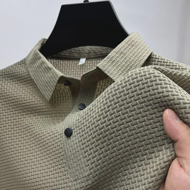 Men's Short-Sleeve Ice Silk Mesh Polo Shirt