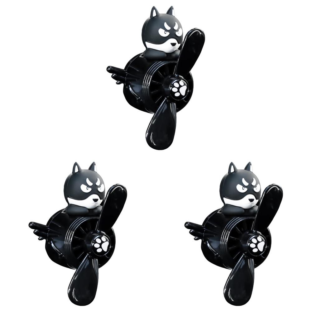 

Car Air Freshener Cute Dog Pilot Rotating Propeller Air Outlet Perfume Diffuser