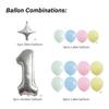 Digital Aluminum Film Balloon Set Balloon Bundle Balloon Column Baby Birthday Party Decoration Arrangement