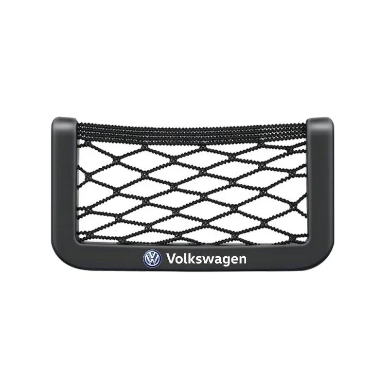 

B5 2025 Горячий для автомобиля Volkswagen Сетчатая сумка Держатель для телефона Сетчатый ящик для хранения Карманный органайзер Автоаксессуары для Volkswagen VW Golf Ama