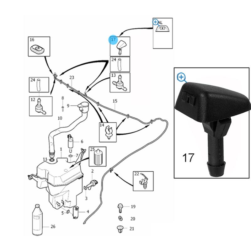 2 stuks/partij Voorruitenwisser Ruitensproeier Sproeikoppen Voor Volvo C30 V40 S40 V50 C70 S70 S80 XC70 XC90 30655605 7845009
