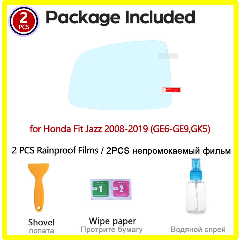 Pro Honda Fit Jazz 2008-  2018 (GE6-GE9,GK5) HD Fólie na zpětné zrcátko proti zamlžování a dešti Samolepka na zrcátko do auta Autopříslušenství