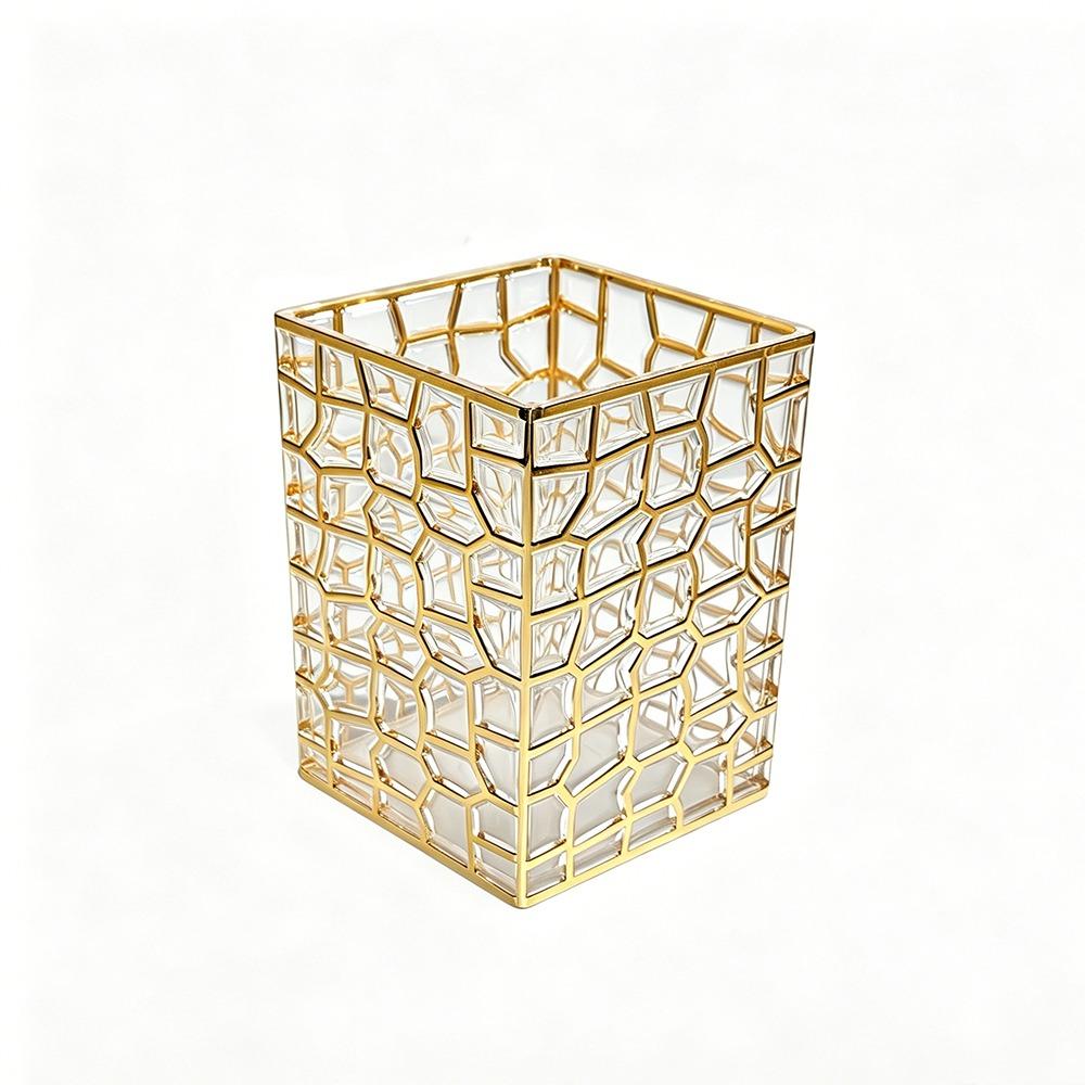 Waterproof Flower Arrangement Vase Clear Plastic Tableware Storage Box Desk Organizer