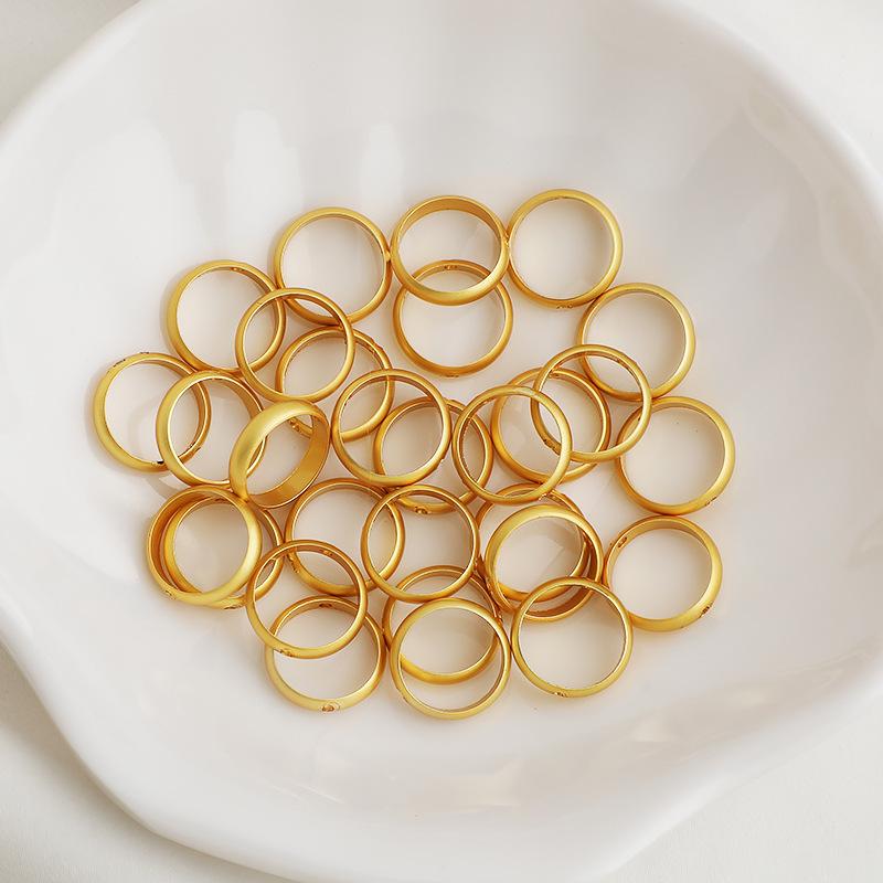 Gold Plated Color-Retention Beading Circle for DIY Jewelry