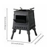Outdoor Wood-burning Stove with Folding Legs and Carry Bag for Hiking