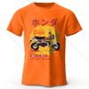 Retro Bike Art T-Shirt 100% Premium Cotton Slim Fit Hand Painted Motorcycle Graphic Tee for Riding Enthusiasts