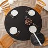 Elastic Round Fitted Tablecloth Waterproof Oil-Proof Wedding Party Table Cover Dust-Proof Oil-Proof and Skid-Proof Nordic Style