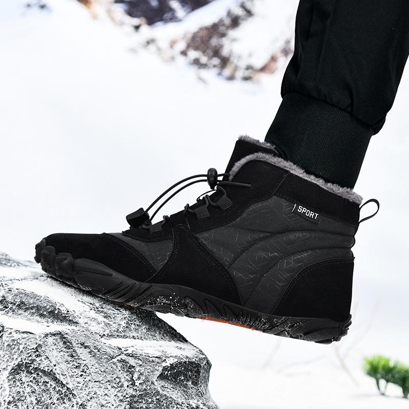 Men's snow boots waterproof and non-slip winter velvet thickened warm cotton shoes trendy versatile Northeast large size trendy shoes