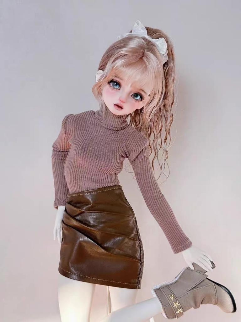 HAMRETHYPPZ BJD Kloubová panenka Oblečení panenky Kostým panenky Oblečení pro služku Kloubová panenka Oblékání Roztomilý Půvabný Elegantní Módní BJD panenka Růžová Béžová