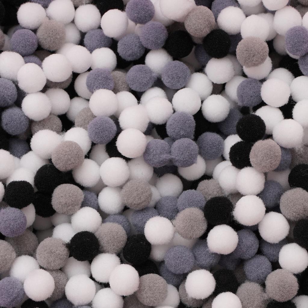 20-200 Stück Bunte Pompon-Plüschbälle Gemischte Farbe Kreatives Kinder-Handarbeitsmaterial Glitzer-Schaumstoffball DIY Bastelbedarf
