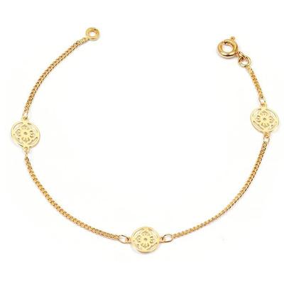 [L4349] - Gold Plated Bracelet 'Carmen' Gold - 18 Cm 8 Mm