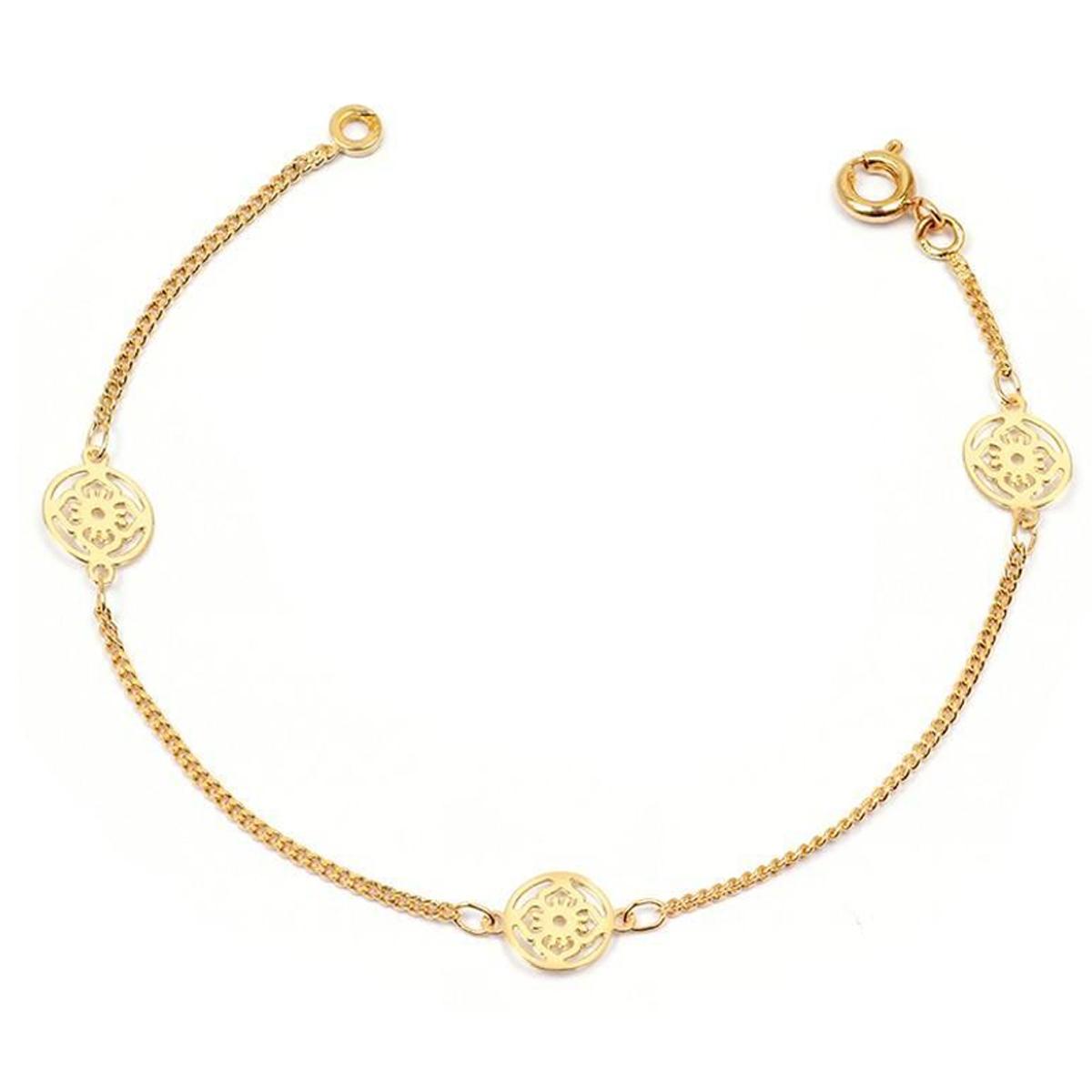 

Les Trésors De Lily [L4349] - Bracelet Plaqué or Carmen doré - 18 cm 8 mm