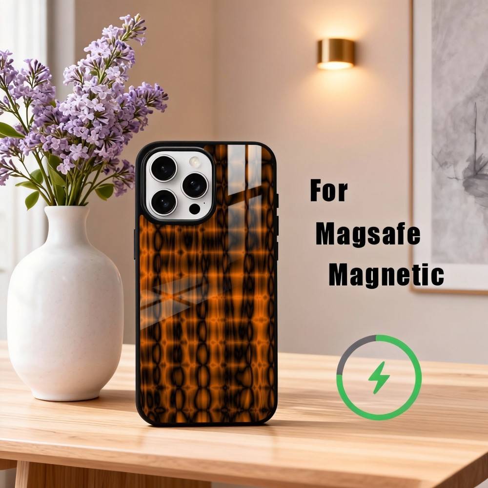 T-Tortoise Shell Marble  Phone Case For iPhone17,16,15,14,13,12,11 Plus,Pro Max Magnetic For Magsafe Wireless Charging