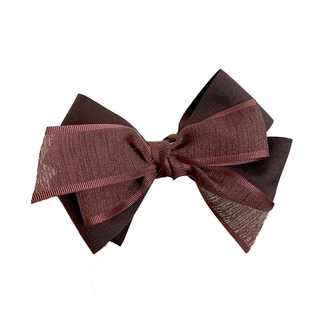 Elegant Korean Mesh Bow Banana Clip for Fine to Medium Hair, Ideal for High Ponytails.
