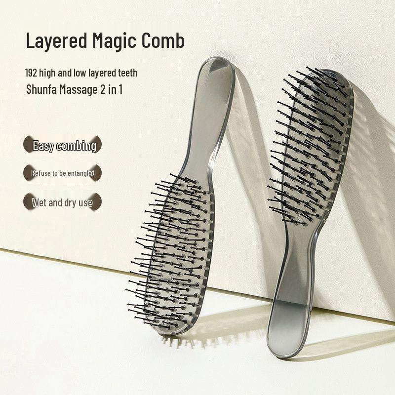 

Magic Fluffy Comb: Anti-Static, Smoothing, Wet/Dry Use, Scalp-Massaging Women s Comb