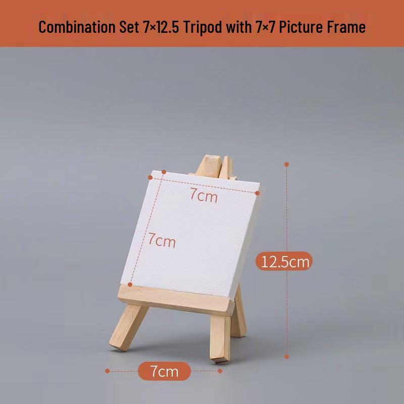 Wooden Mini Easel & Oil Painting Frame Set for Art & Sketching