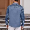 Men'S Fashionable Lapel And Shoulder Length Long Sleeved Casual Top