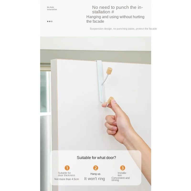 1/2Pcs Over Door Hook Hanger White Sturdy with Wooden Ends Clothes Towel Metal Storage Hooks For Bathroom and Kitchen Hanging