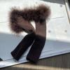 Punk Subculture Gloves Sleeves for Halloween Party Feathered Fingerless Gloves