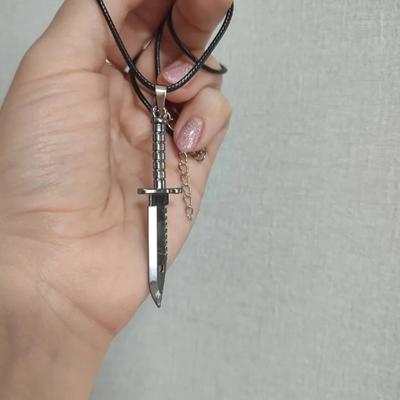 Knife Alloy Model Keychain Necklace