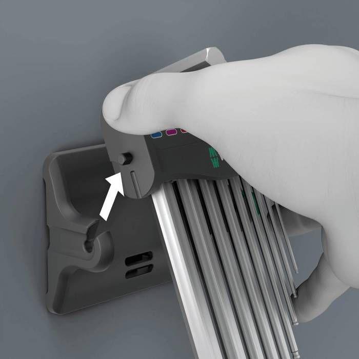 Wera 950/9 Hex-Plus 8 6 Pans Intérieurs Jeu De Clés Mâles Coudées 9 Pièces