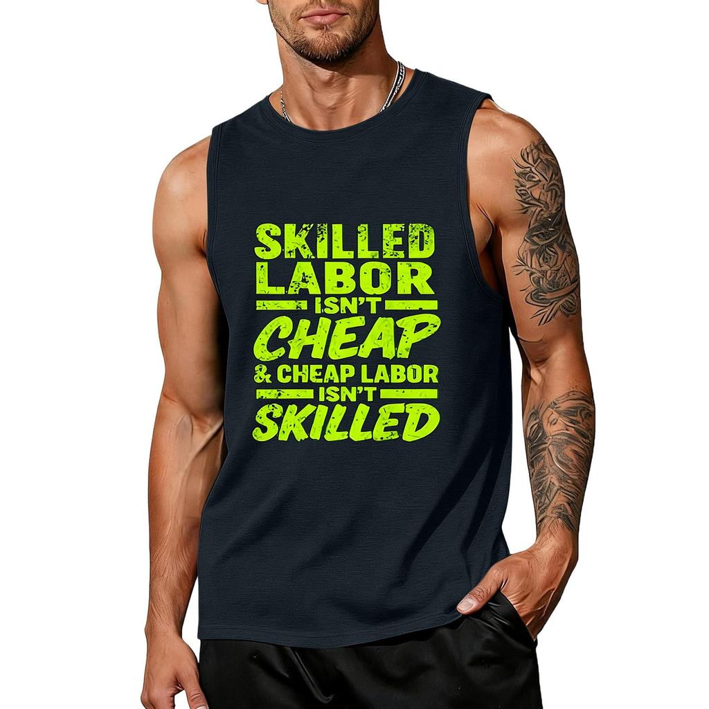 Men's Sleeveless Casual Tank Top Labor Day Graphic Print Muscle Fit Comfortable Lightweight Summer Shirt