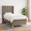 Exclusive House - Slatted Bed Base with Taupe Mattress 80x200 Cm Fabric