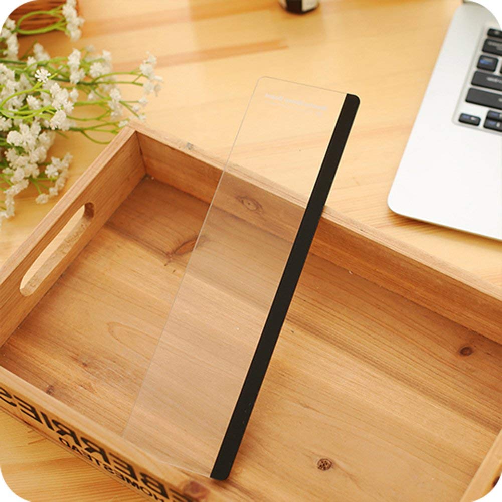 Bestmaple Message Board for Computer Display, 2-Piece Set, Acrylic Transparent Board with Mobile Phone Stand, Ruler, Stick-On Board, Memo Stand,