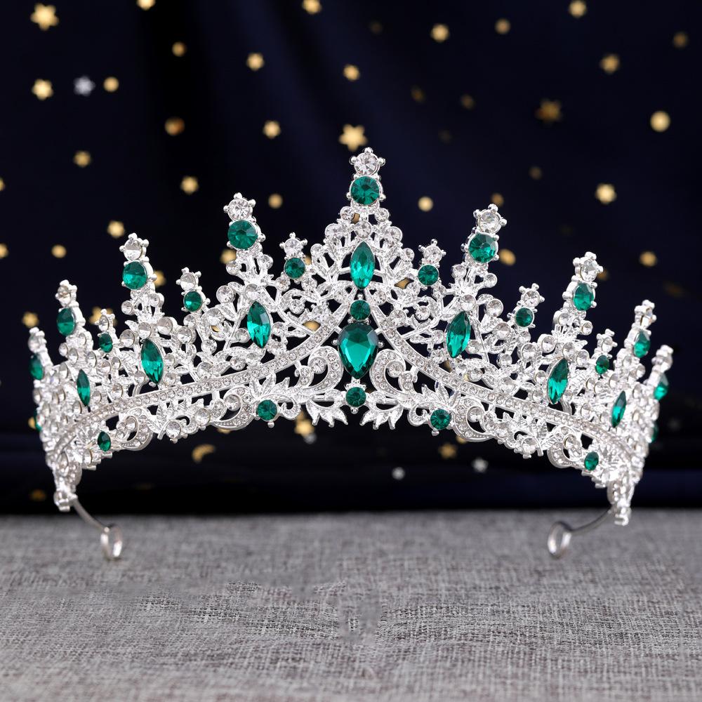 Krone Tiara Braut High End Prinzessin Krone Farbiger Kristall Königin Tiara Krone Barock Hochzeitskleid Stirnband