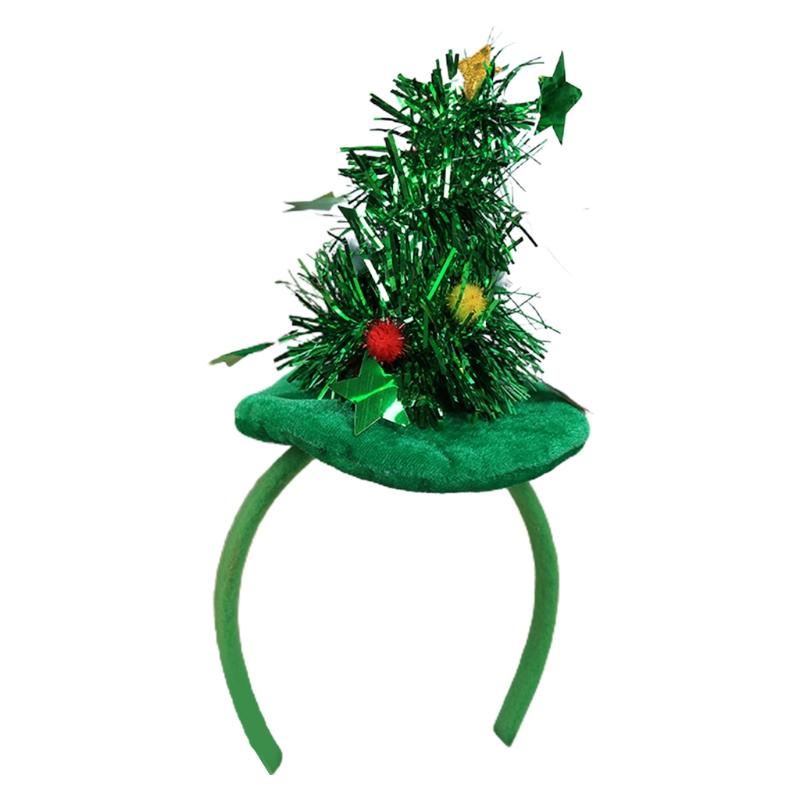 

Santa Hat Hair Bands Glitter Xmas Hat Headband Christmas Party Decoration Supplies Creative Holiday Hair Styling Pro 1