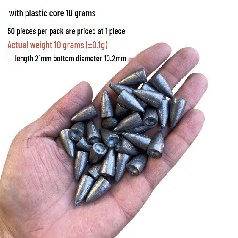 25-Piece Texas Rig Bullet Sinker Set: Carbon Steel Alloy with Plastic Core