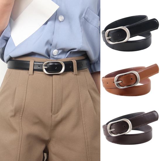 Imitation Leather Women Belt Adjustable Length Pin Buckle Waistband Dress Shirt Tops Belt Fashion Accessories