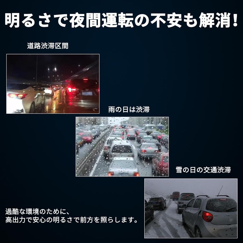 KONPON LED Fog Lamp, White/Green/Blue, 3 Color Switching Fan, Toyota 40 Series/Hiace 7, Spacious