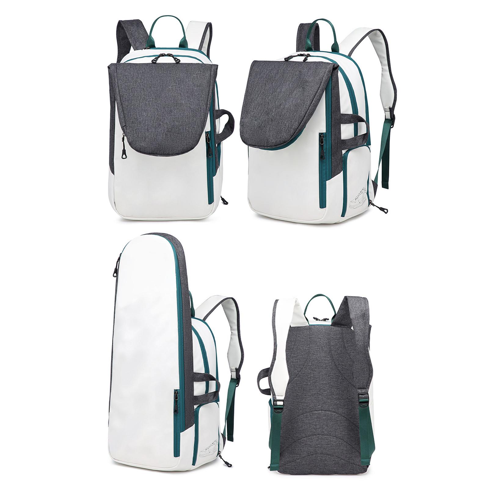 Sac à dos de badminton 3 raquettes Sac de tennis avec compartiment à chaussures Support de raquette pliable Multi Léger Résistant aux éclaboussures Sac de sport pour hommes W