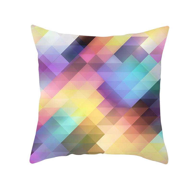 Household Products Colorful Printed Geometric Mirror Space Pillow Case Cushion Waist Pillow Case