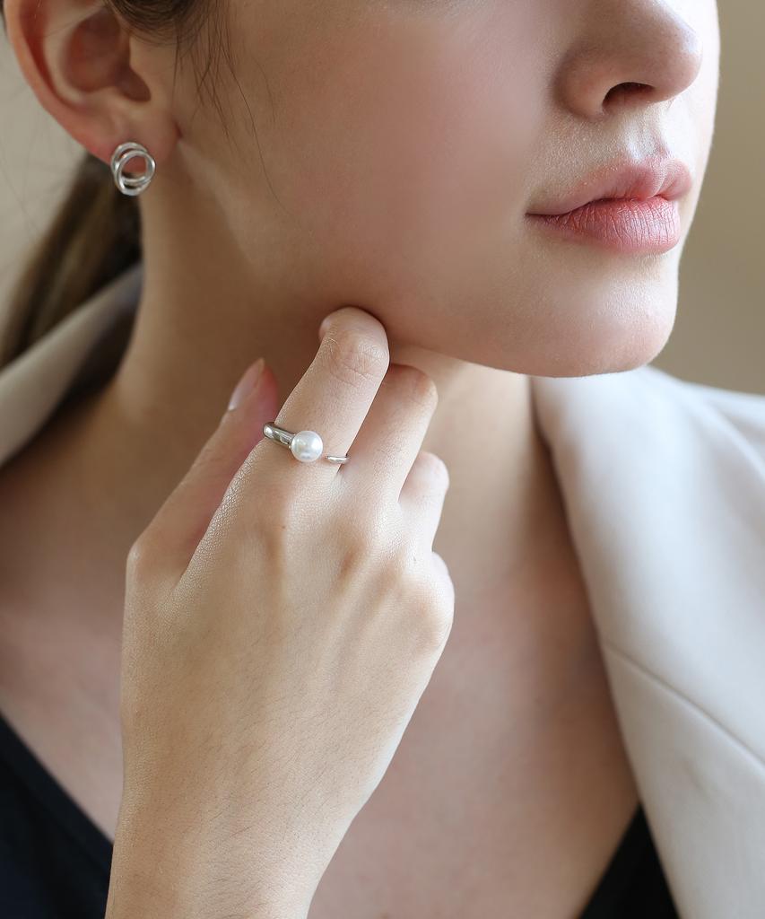 Lazydawn Pearl Hoop Ring R017