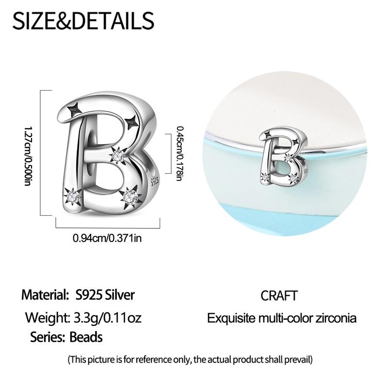 Copper Star Sun Letter B Beads Versatile Jewellery Fit Original Bracelet Necklace For Women Diy Gift