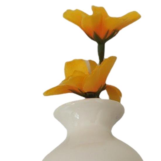 Mini Ceramic Vase Refrigerator Magnet with Artificial Flower Home Office Kitchen Locker Fridge 3D Miniature Flower Vase Magnetic Decoration Ornament