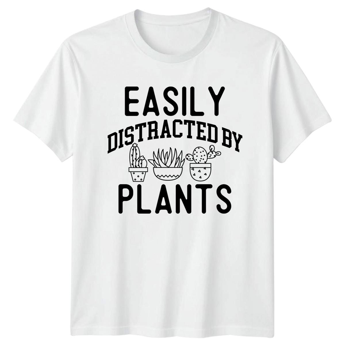 Easily Distracted By Plants T-Shirt Succulent Houseplant XXXL