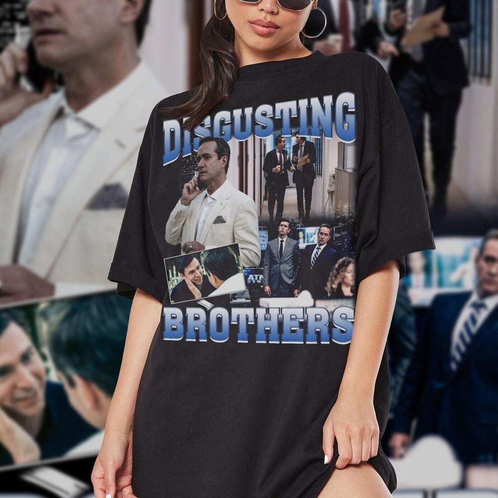Винтажная футболка  Disgusting Brother , Наследники Waystar Royco, Коннор Рой, Унисекс футболка S