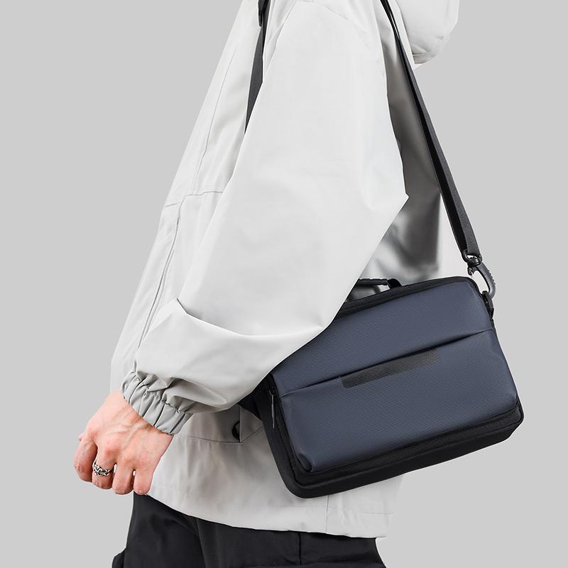 Men's Shoulder Bag Waterproof Crossbody Bag Business Chest Bag Solid Color Handbag
