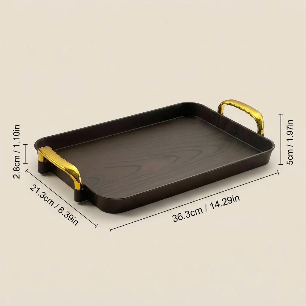 Plastic Makeup Organizer Vanity Tray Bathroom Sink Counter Storage Cosmetic Perfume Stand Skincare Waterproof With Handle