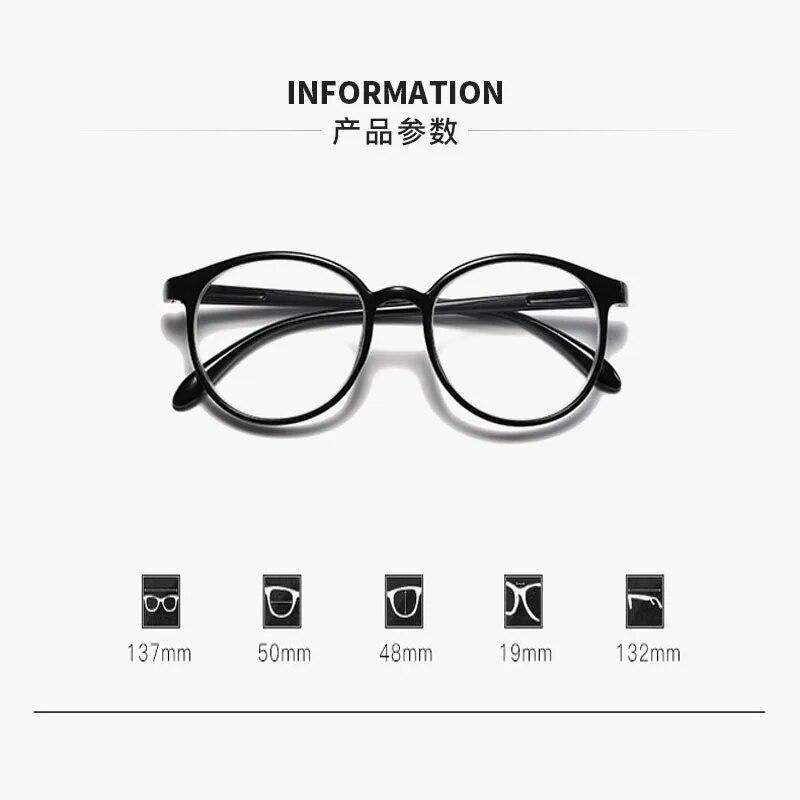 New Fashion Women's Round Anti-blue Glasses Eye Protection Glasses