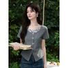 Women's Faux Two-Piece Short Sleeve T-Shirt