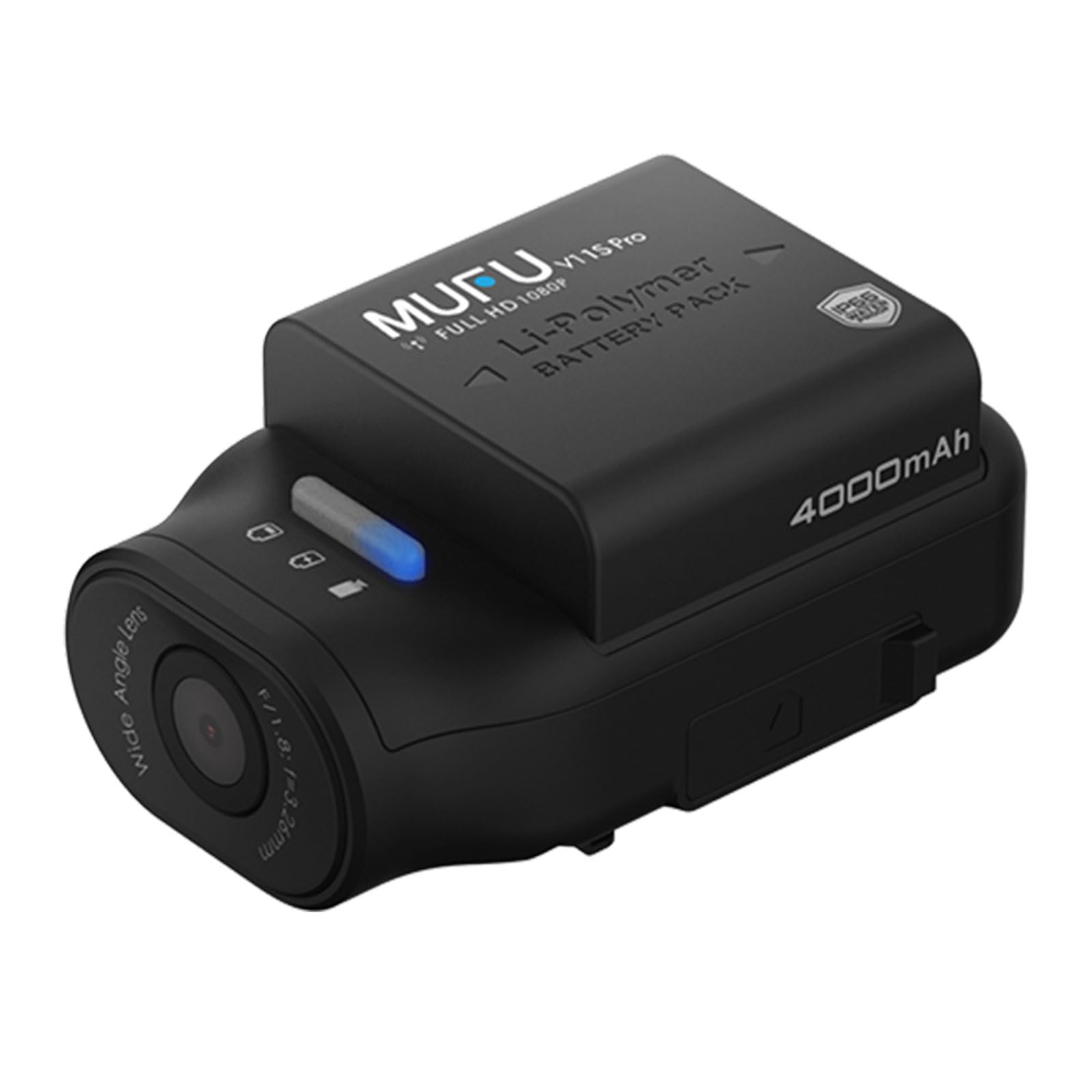 

MAXWIN MUFU MF-BDVR003-PRO 16 годин безперервного запису, Відеореєстратор, Не потребує підключення дротів, Ультралегкий, чорний
