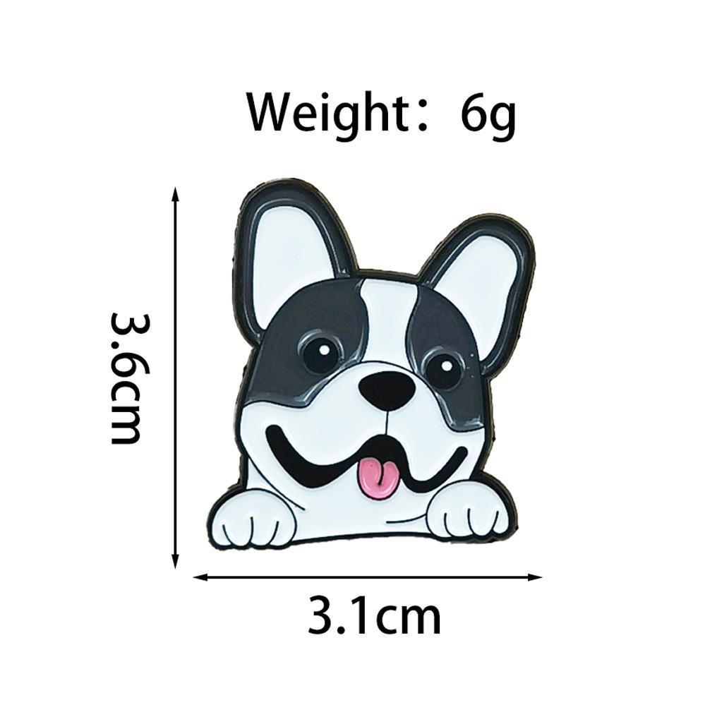 Kawaii Shar Pei Spot Brooch - Cute Cartoon Animal Metal Badge Accessory