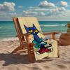 Ultra-Soft Beach Towel with Pete the Cat Theme,Ideal for Pool - Camping, Diving - Perfect Travel Essential, Vibrant Beach Towel.